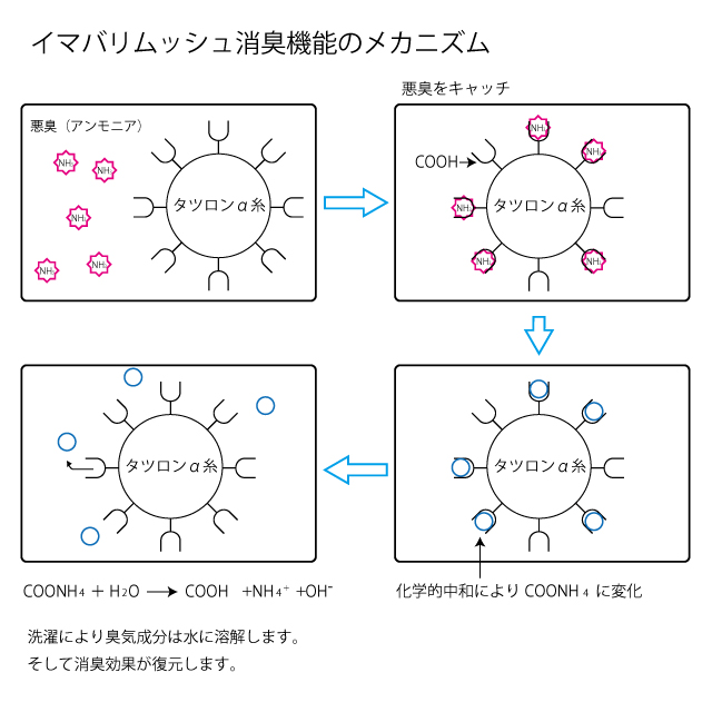 今治タオル イマバリムッシュ 消臭機能のメカニズム