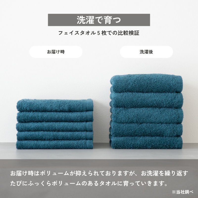 今治タオル フェイスタオル 軽量 ボリューム 今治産 ホテルエアー ホテル仕様 単品 1枚 中厚 今治認定 ネイビー イエロー ホワイト グレー カーキ ブラック アッシュパープル