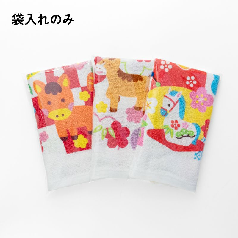 2026年 干支タオル 御年賀タオル お年賀タオル 中国製 干支プリント フェイスタオル