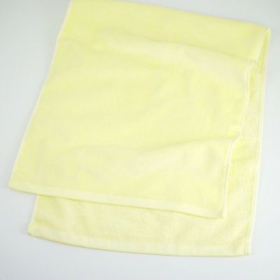 輸入品 260匁 シャーリングフェイスタオル ライトイエロー【1枚】