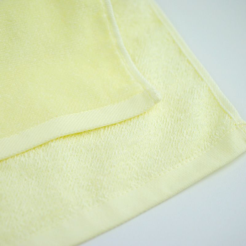 輸入品 260匁 シャーリングフェイスタオル ライトイエロー【1枚】