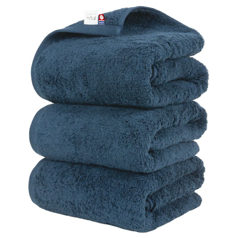 今治 バスタオル 3枚 FUu ふう 今治タオル 厚手 ふわふわ 高級 まとめ買い ネイビー