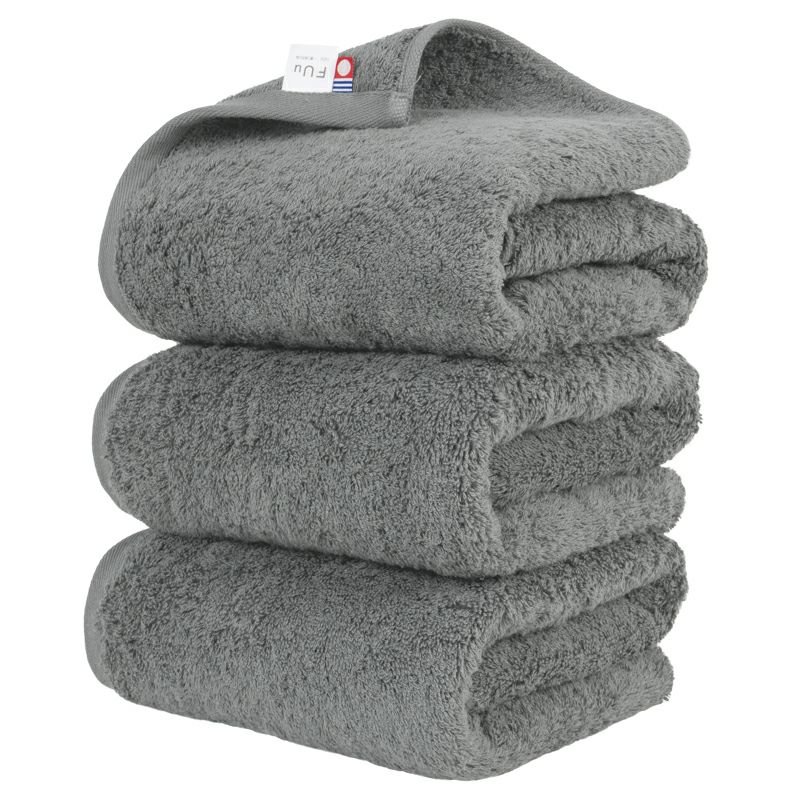 今治 バスタオル 3枚 FUu ふう 今治タオル 厚手 ふわふわ 高級 まとめ買い チャコール