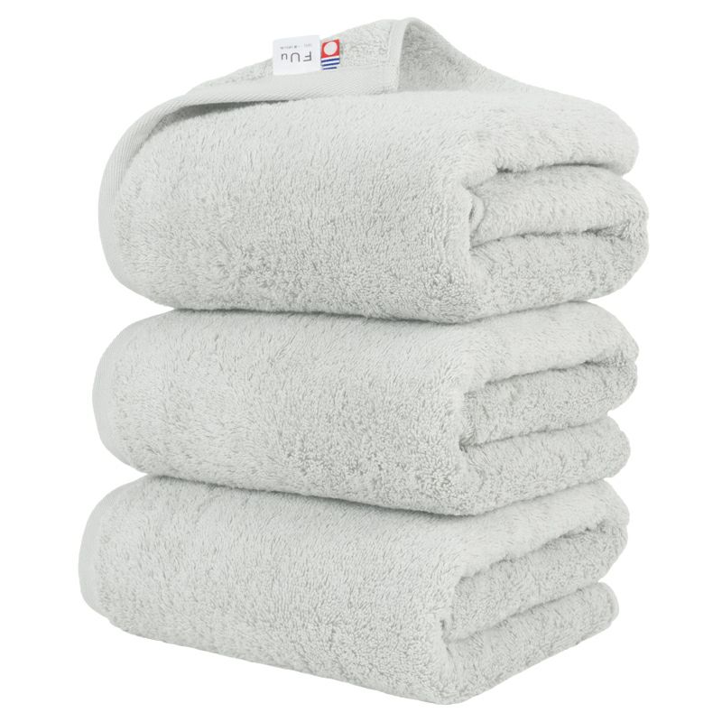 今治 バスタオル 3枚 FUu ふう 今治タオル 厚手 ふわふわ 高級 まとめ買い ライトグレー