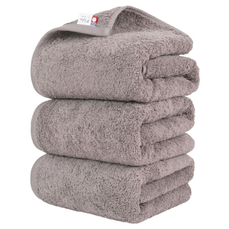 今治 バスタオル 3枚 FUu ふう 今治タオル 厚手 ふわふわ 高級 まとめ買い グレー ブラウン
