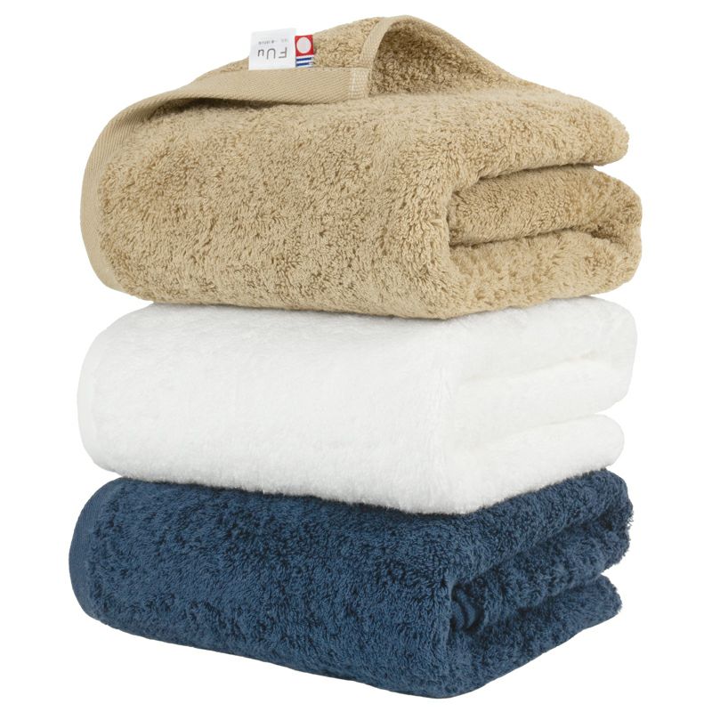 今治 バスタオル 3枚 FUu ふう 今治タオル 厚手 ふわふわ 高級 まとめ買い ベージュ ホワイト ネイビー