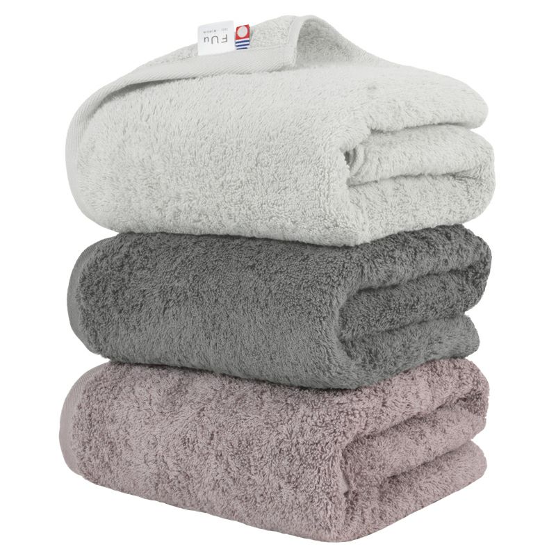 今治 バスタオル 3枚 FUu ふう 今治タオル 厚手 ふわふわ 高級 まとめ買い ライトグレー チャコール グレー