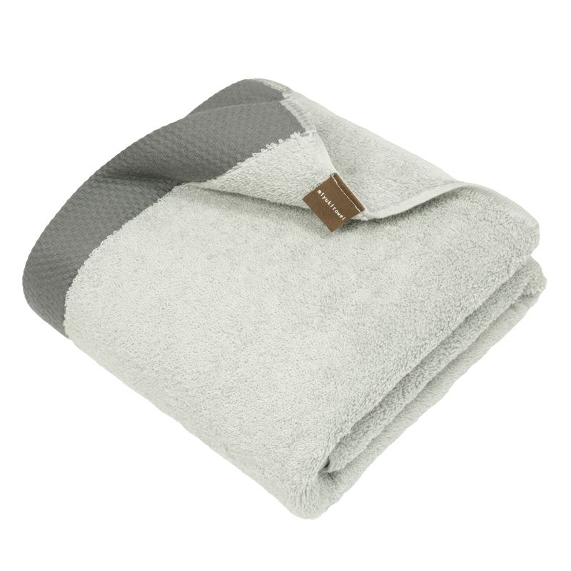 泉州 バスタオル 1枚 刺繍 名入れ ロイヤル ROYAL 泉州タオル 上質 高級 厚手 ライトグレー