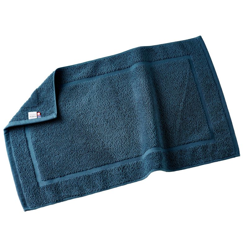 今治 バスマット 1枚 乾燥機対応 洗濯 タオル地 ネイビー