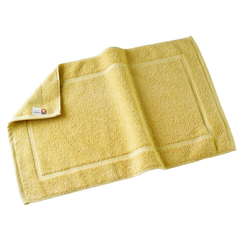 今治 バスマット 1枚 乾燥機対応 洗濯 タオル地 イエロー