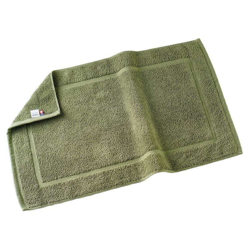 今治 バスマット 1枚 乾燥機対応 洗濯 タオル地 カーキ