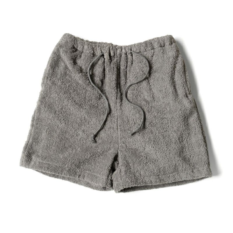 タオルパンツ　今治産　パイルショーツ　カラー　チャコール