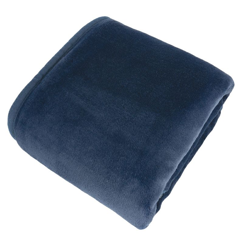 ひざ掛け ブランケット 無地 チェック あたたか ふわふわ 温かい 車 敬老 アウトドア ネイビー