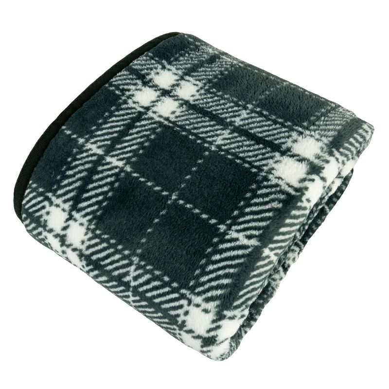 ひざ掛け ブランケット 無地 チェック あたたか ふわふわ 温かい 車 敬老 アウトドア チェックモノトーン