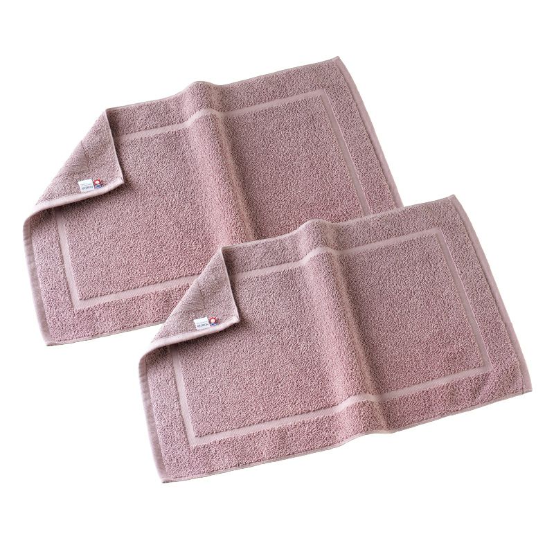 今治 バスマット 2枚セット 乾燥機対応 洗濯 タオル地 アッシュパープル