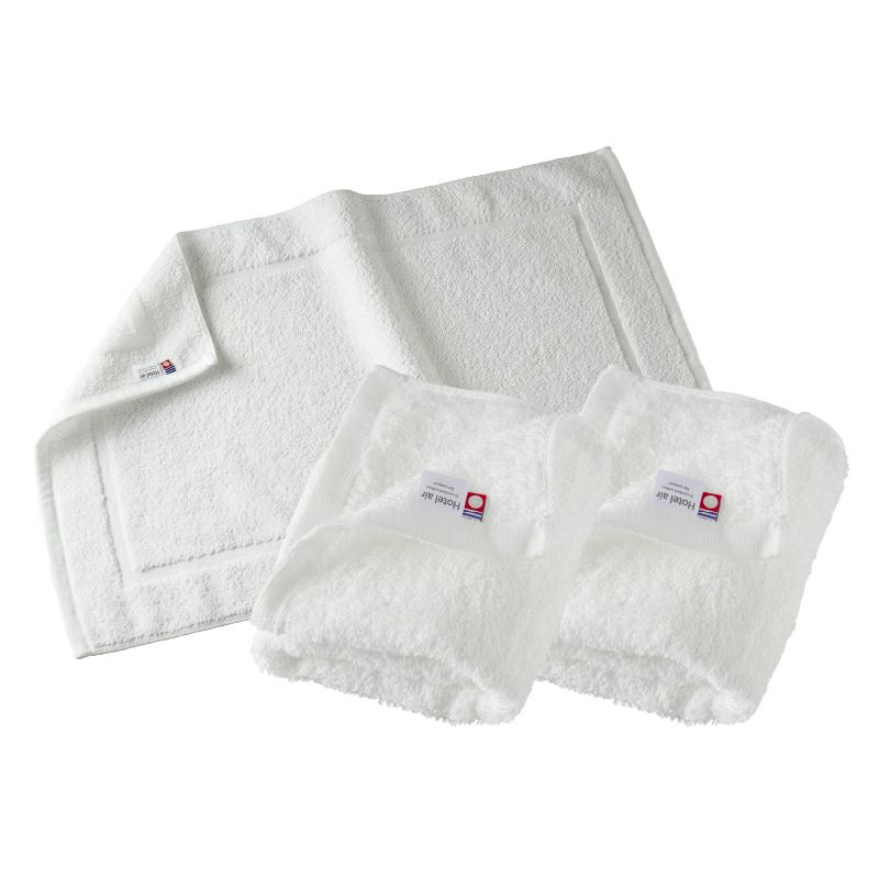 ホテルエアー ギフトセット バスマット1枚 フェイスタオル2枚 アソート１