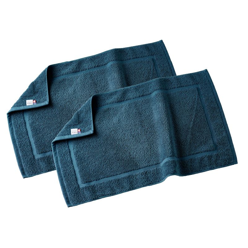 バスマット ネイビー 2枚