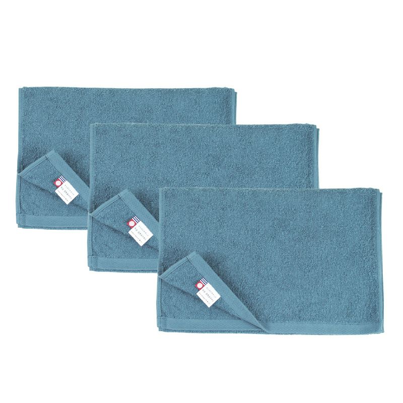 自然派 フェイスタオル ブルー