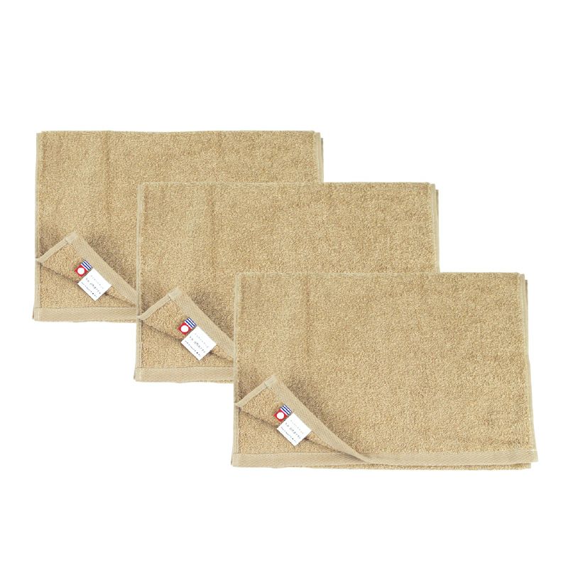 自然派 フェイスタオル ベージュ