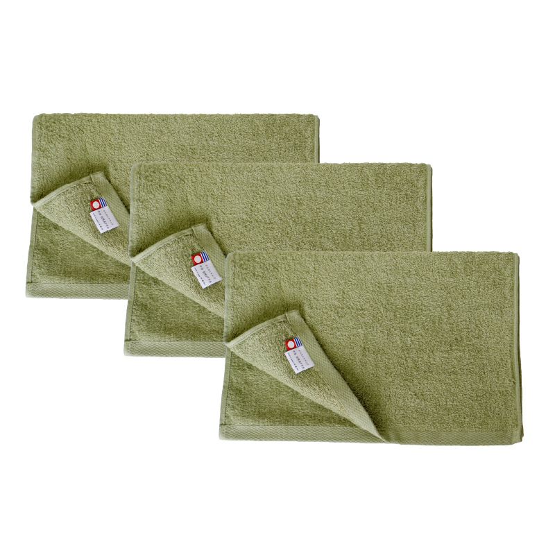 自然派 フェイスタオル カーキ