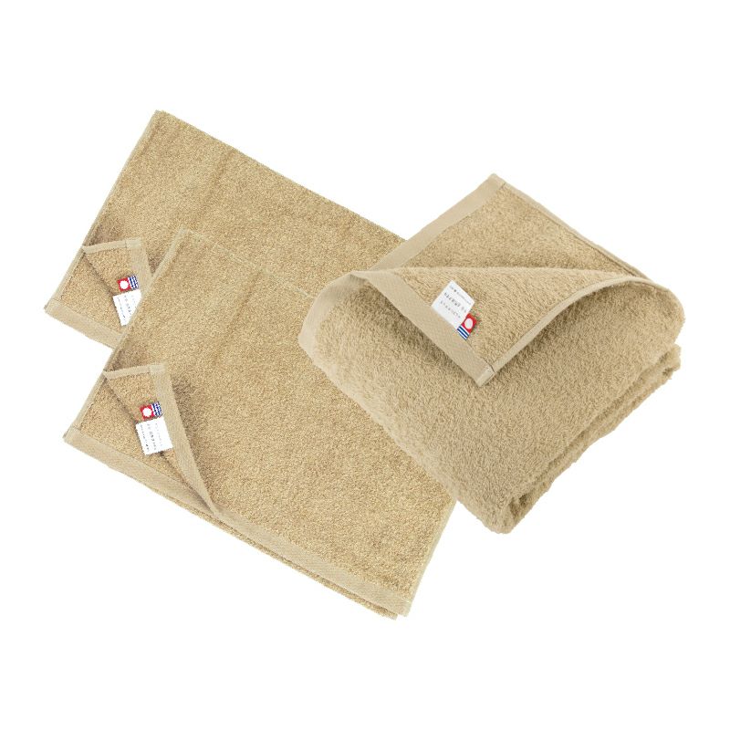 自然派 フェイスタオル2枚 バスタオル1枚 ギフトボックス