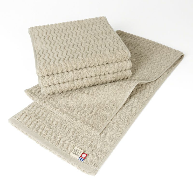 今治タオル スリムフェイスタオル 22㎝×82㎝ 4枚セット タオルホルダー トイレ 洗面所 日本製 スリムタオル おすすめ 速乾 吸水 かわいい ふわふわ 波模様 綿100％ 軽量 ジャガード デイリーユース 蛍光染料不使用 ニュアンスカラー 一人暮らし チャコール ベージュ ライトブルー パープル