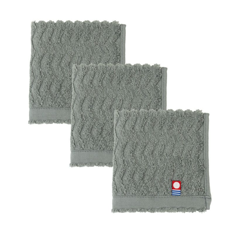 今治タオル タオルハンカチ 22㎝ 正方形 nagisatowel  綿100％ 軽量 デイリーユース 今治産 甘撚り製法 蛍光染料不使用 ニュアンスカラー チャコール ベージュ ライトブルー パープル