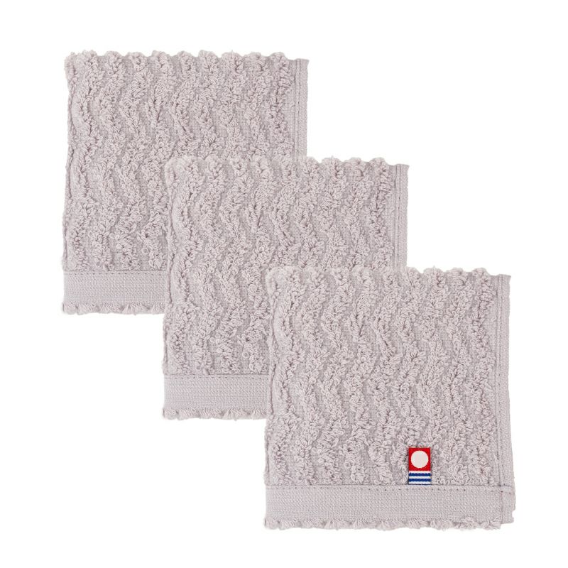 今治タオル タオルハンカチ 22㎝ 正方形 nagisatowel  綿100％ 軽量 デイリーユース 今治産 甘撚り製法 蛍光染料不使用 ニュアンスカラー チャコール ベージュ ライトブルー パープル