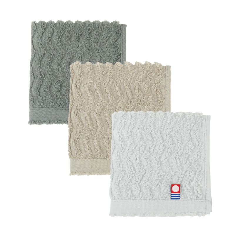 今治タオル タオルハンカチ 22㎝ 正方形 nagisatowel  綿100％ 軽量 デイリーユース 今治産 甘撚り製法 蛍光染料不使用 ニュアンスカラー チャコール ベージュ ライトブルー パープル