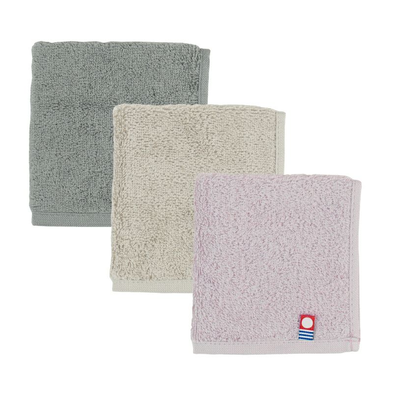 今治タオル タオルハンカチ 22㎝ 正方形 nagisatowel  綿100％ 軽量 デイリーユース 今治産 甘撚り製法 蛍光染料不使用 ニュアンスカラー チャコール ベージュ ライトブルー パープル