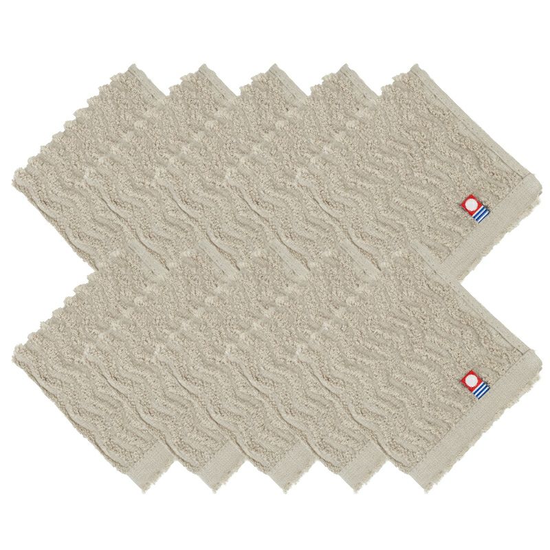 今治タオル タオルハンカチ 22㎝ 正方形 nagisatowel  綿100％ 軽量 デイリーユース 今治産 甘撚り製法 蛍光染料不使用 ニュアンスカラー チャコール ベージュ ライトブルー パープル