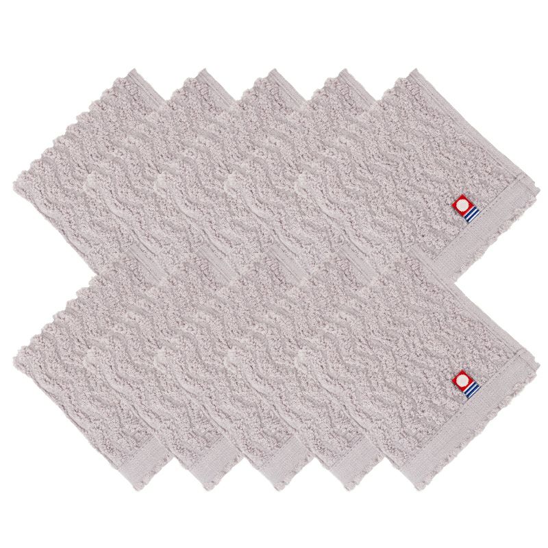 今治タオル タオルハンカチ 22㎝ 正方形 nagisatowel  綿100％ 軽量 デイリーユース 今治産 甘撚り製法 蛍光染料不使用 ニュアンスカラー チャコール ベージュ ライトブルー パープル