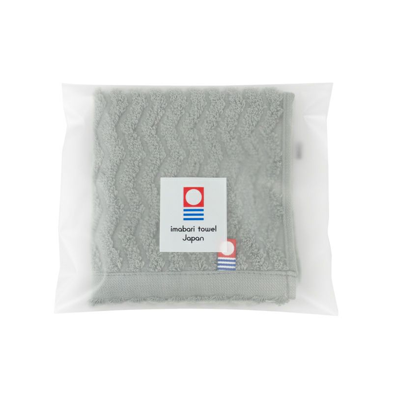 今治タオル タオルハンカチ ギフト お配り 22㎝×22㎝ 日本製 ハンカチ 小さめ 使いやすい おすすめ 速乾 吸水 かわいい ふわふわ 波模様 綿100％ 軽量 ジャガード デイリーユース 蛍光染料不使用 ニュアンスカラー チャコール ベージュ ライトブルー パープル