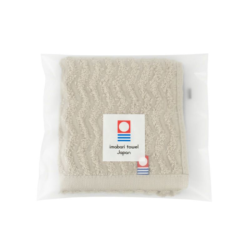 今治タオル タオルハンカチ ギフト お配り 22㎝×22㎝ 日本製 ハンカチ 小さめ 使いやすい おすすめ 速乾 吸水 かわいい ふわふわ 波模様 綿100％ 軽量 ジャガード デイリーユース 蛍光染料不使用 ニュアンスカラー チャコール ベージュ ライトブルー パープル