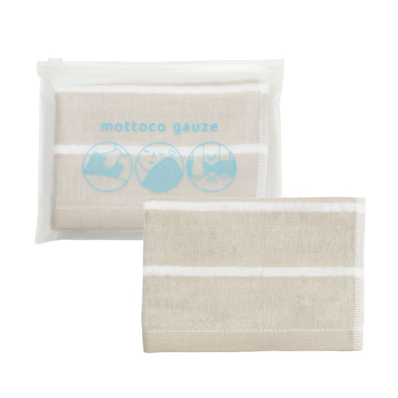 今治ガーゼタオル mottoco gauze 今治タオル ガーゼタオル フェイスタオル 温泉タオル 旅行用タオル 携帯用タオル モカ