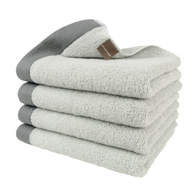 泉州 フェイスタオル 4枚 ロイヤル ROYAL 泉州タオル 上質 高級 厚手 グレー