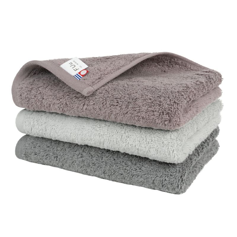 今治 フェイスタオル 3枚 FUu ふう 今治タオル 厚手 ふわふわ 高級 まとめ買い グレー ライトグレー チャコール