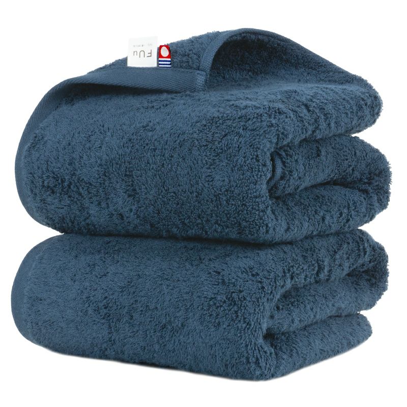 今治 バスタオル 2枚 FUu ふう 今治タオル 厚手 ふわふわ 高級 まとめ買い ネイビー
