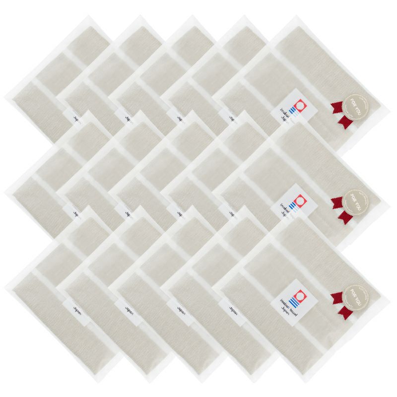 今治タオル mottoco gauze ハンドタオル 15枚セット 個包装 プチギフト ギフト まとめ買い 薄手 ガーゼタオル 携帯タオル 温泉タオル サウナタオル 沐浴 赤ちゃん モカ